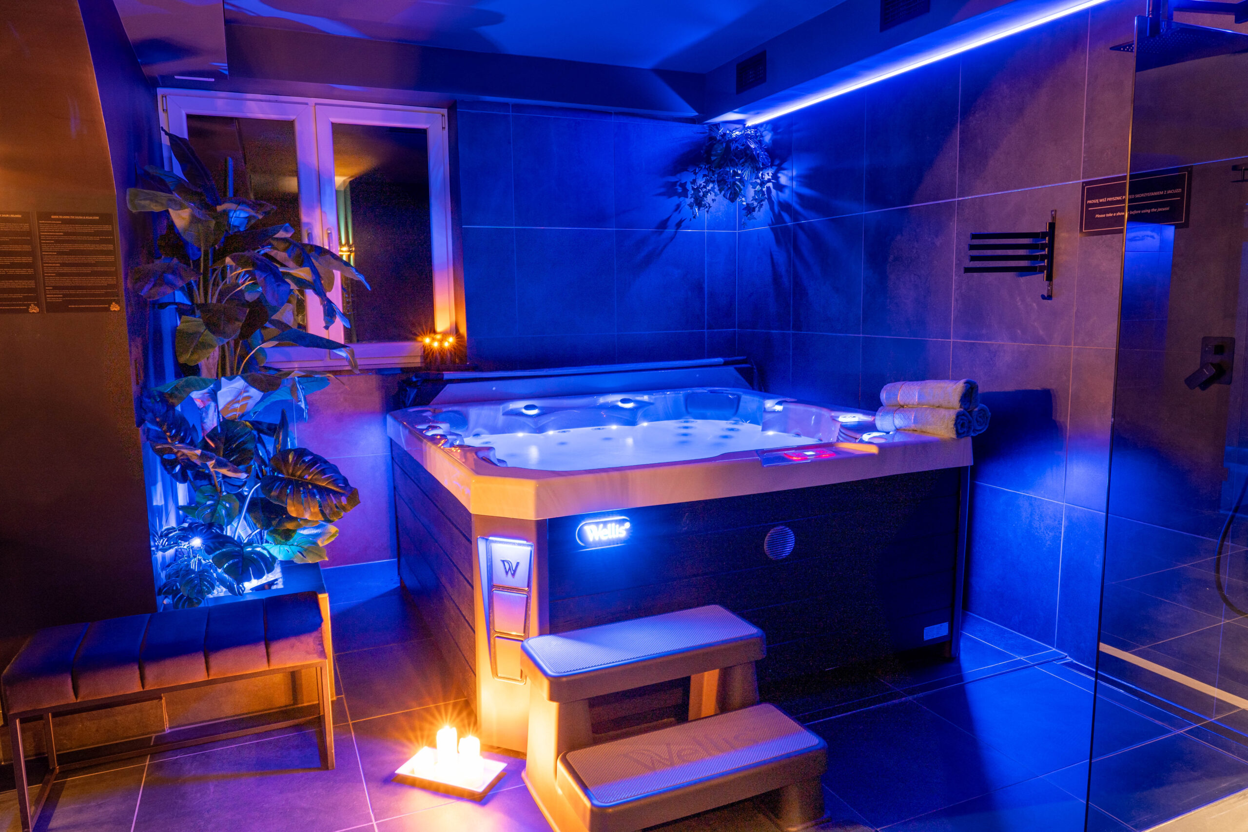 Prywatna strefa wellness z saunami i jacuzzi pod Warszawą