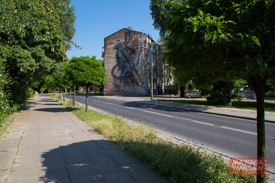 Mural – Ptak i wąż, Warszawa